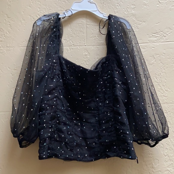 Zara new with tags black sparkly shirt - Picture 8 of 10